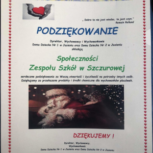 Przekazanie zebranych darów dla Domu Dziecka w Jasieniu