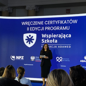 Gala wręczenia certyfikatów "Wspierająca Szkoła" w Warszawie. Kliknięcie na zdjęcie spowoduje jego powiększenie do rozmiaru oryginalnego.