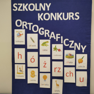 Gazetka przygotowana z okazji Szkolnego Konkursu Ortograficznego z obrazkami i ortogramami. Kliknięcie na zdjęcie spowoduje jego powiększenie do rozmiaru oryginalnego.