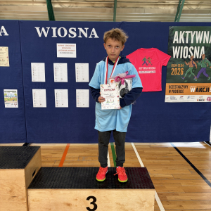 Jarosław Jawień z kl. 4a laureat 3 miejsca w wyzwaniu sportowym "Aktywna Wiosna". Kliknięcie na zdjęcie spowoduje jego powiększenie do rozmiaru oryginalnego.